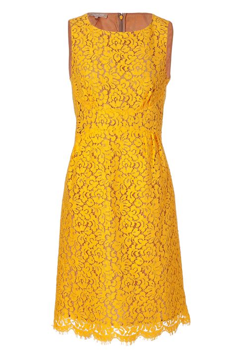 yellow michael kors dress|michael kors concealed zip dresses.